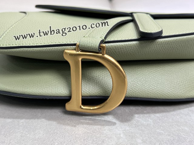 Dior专柜经典马鞍包迪奥高仿原单绿色大号马鞍包腋下肩背包 djfk1631